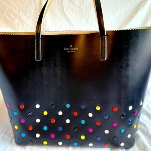 kate spade rainbow dot tote (16” tall x 12.5” wide)
